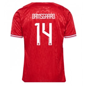 Dänemark Mikkel Damsgaard #14 Heimtrikot EM 2024 Kurzarm